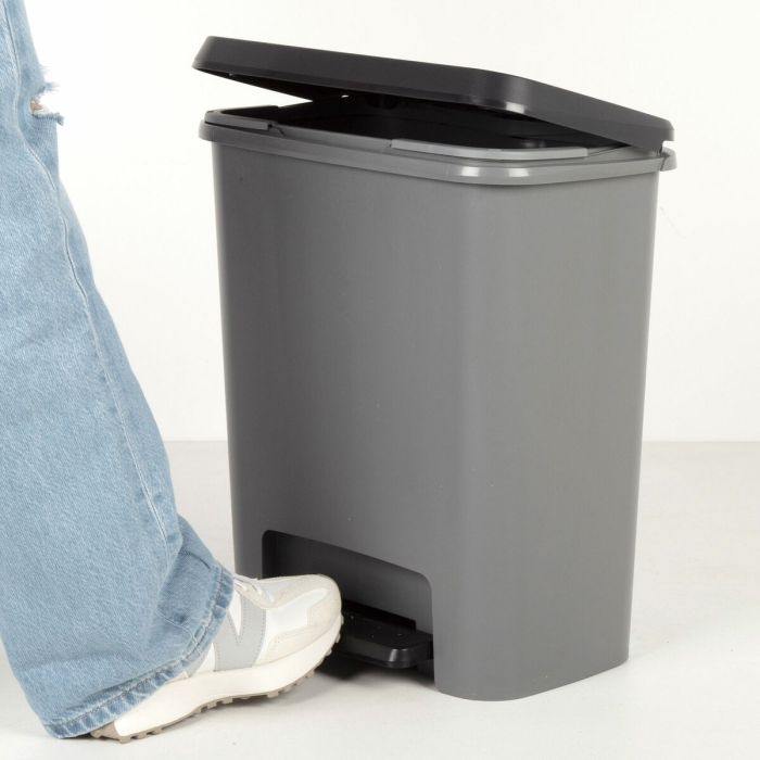 Poubelle Curver Gris foncé Plastique 25 L (5 Unités) 4
