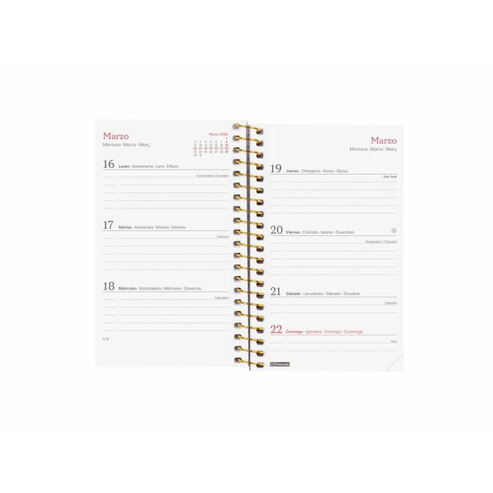 Agenda Finocam DESIGN COLLECTION Goldy Mini 7,9 x 12,7 cm 2026 3