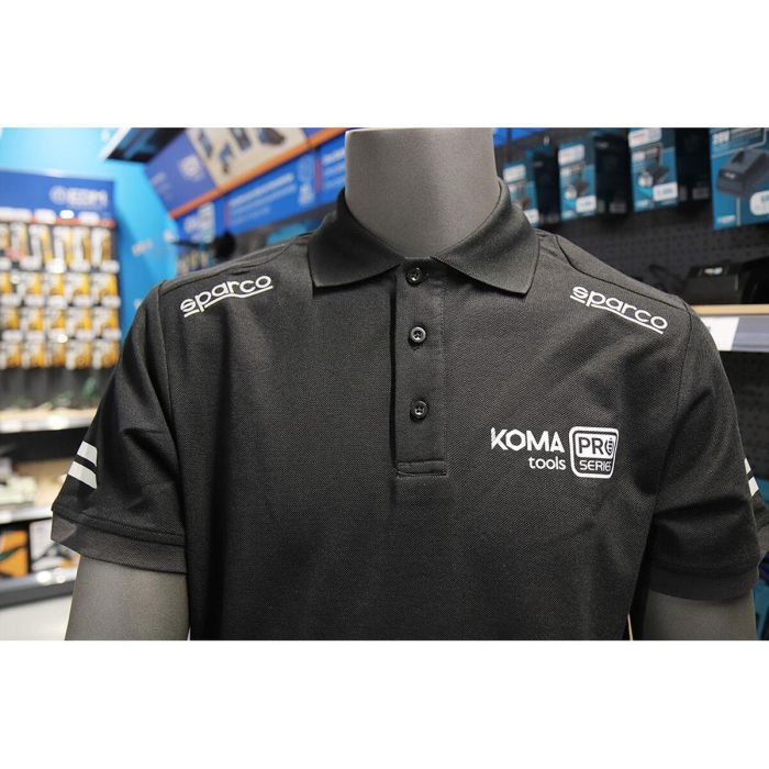 Polo à manches courtes homme Sparco Noir S 5 Polo à manches courtes homme Sparco Noir S 5
