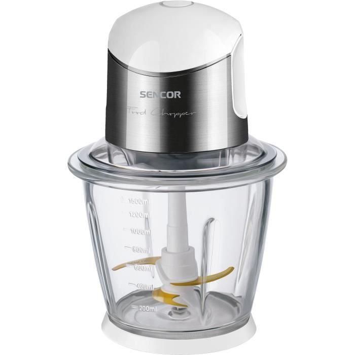 Sencor SCB 6150SS-EUE3 - Hachoir Électrique 800 W avec bol en verre de 1.5 L, 4 lames titane pour viande, légumes, purées, mayonnaise, base antidérapante Sencor SCB 6150SS-EUE3 - Hachoir Électrique 800 W avec bol en verre de 1.5 L, 4 lames titane pour viande, légumes, purées, mayonnaise, base antidérapante