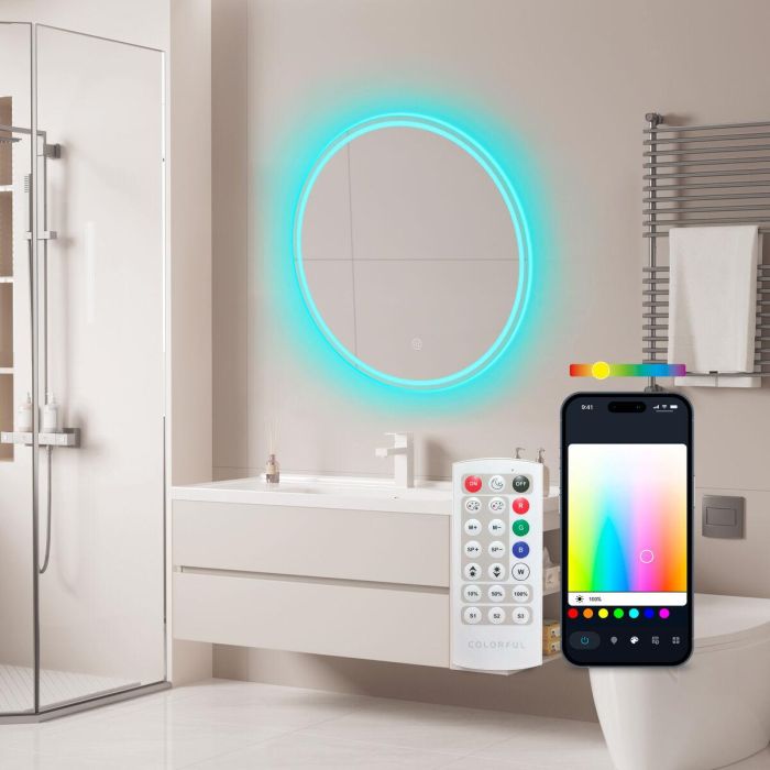 Miroir de salle de bains avec lumière LED KSIX Oasis E 36 W 1000 Lm 4