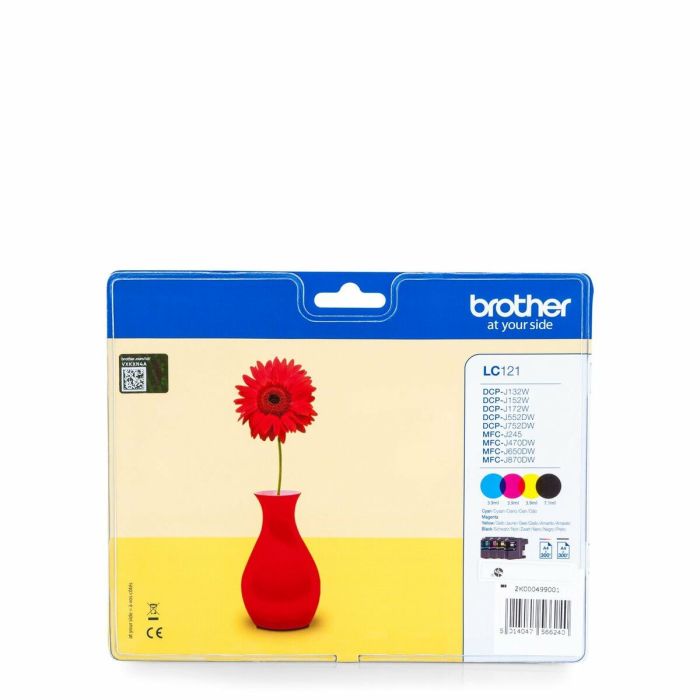 Cartouche d'encre originale Brother LC121 Jaune (4 Unités) 2