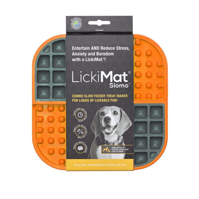 Mangeoire pour chiens Lickimat Dog Slomo Orange polypropylène TPR 2