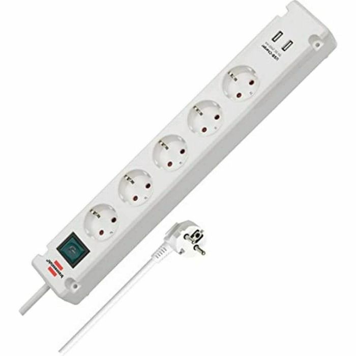 Multiprise 5 Prises avec Interrupteur Brennenstuhl Bremounta 3600 W USB x 2 (3 m)