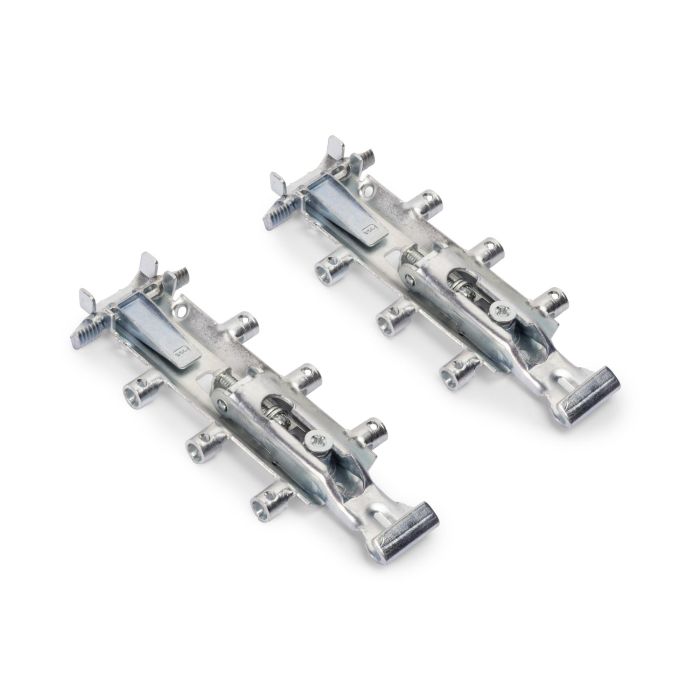 Emuca Kit de ferrures de suspensions invisibles pour meubles hauts Levelup 3 avec plaque, acier, zingué 3