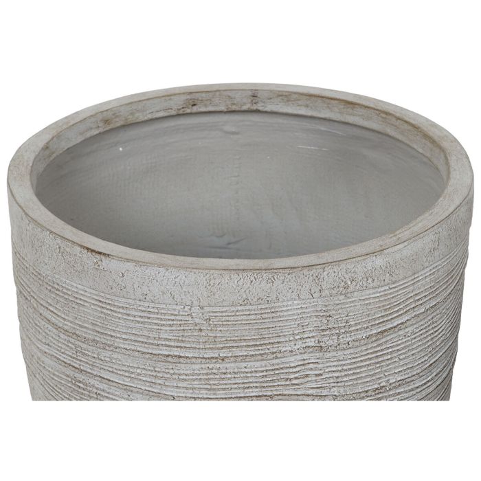 Set de pots de fleurs Home ESPRIT Beige Fibre de Verre Magnésium 45 x 45 x 43 cm (3 Unités) 4