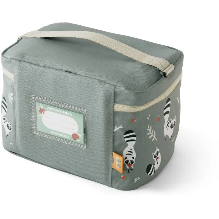 Monbento - Sac isotherme enfant Frosty 5L modèle Raccoon, pour lunch box et gourde, avec poche intérieure