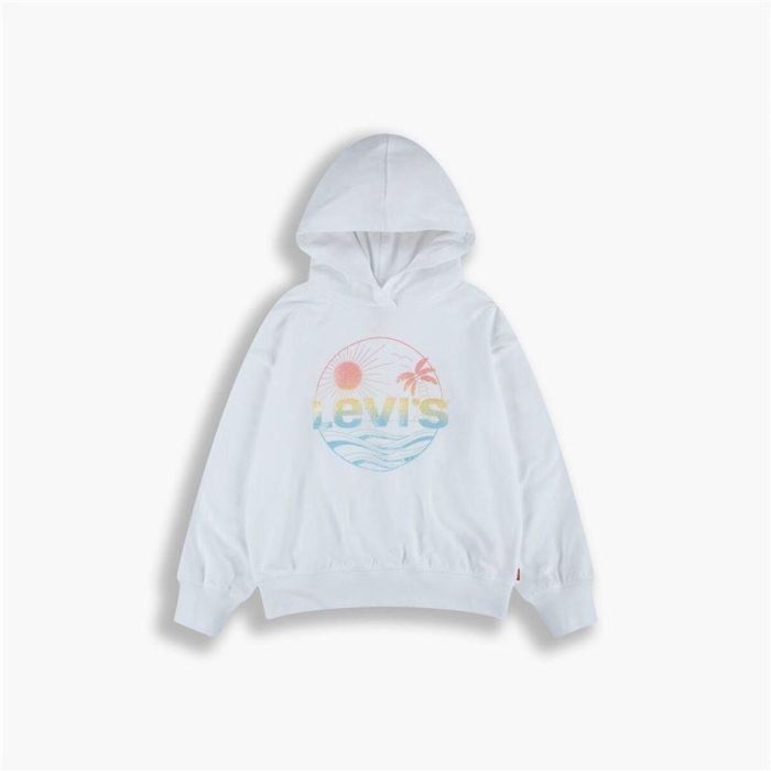 Sweat-shirt à capuche fille Levi's Sportswear Levi's Oversized Blanc 0 Sweat-shirt à capuche fille Levi's Sportswear Levi's Oversized Blanc 0