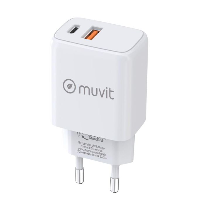 Chargeur mural Muvit for Change Blanc 18 W 20 W