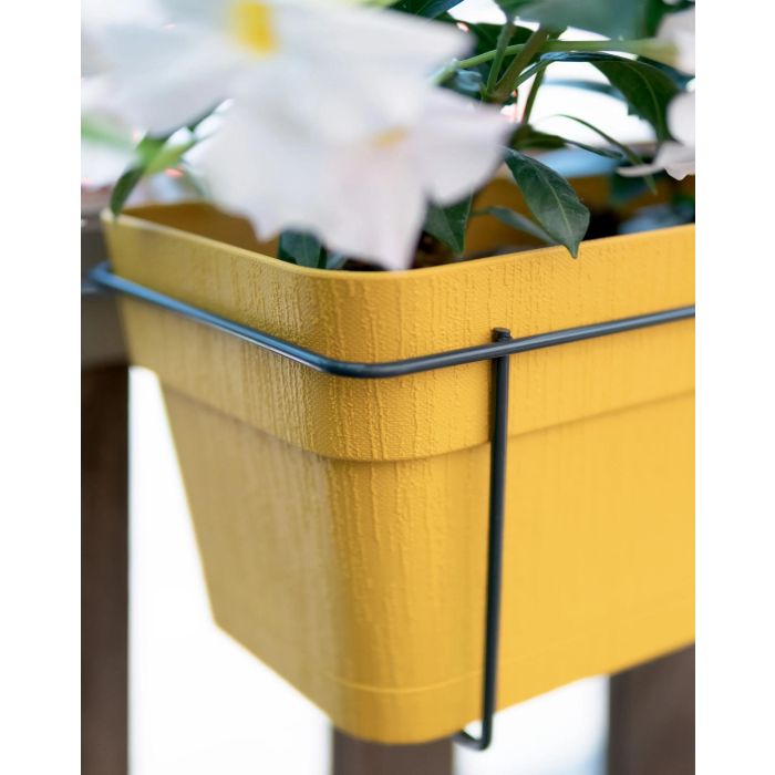 Stefanplast Balconnière ETHICA - 50x18x17 cm - 9 L - Couleur Moutarde - Pour plantes de balcon