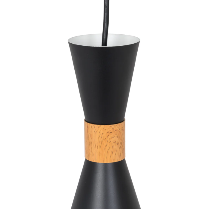 Lampe Suspendue Gracelyn Métal et Bois SKD-P138-W 2