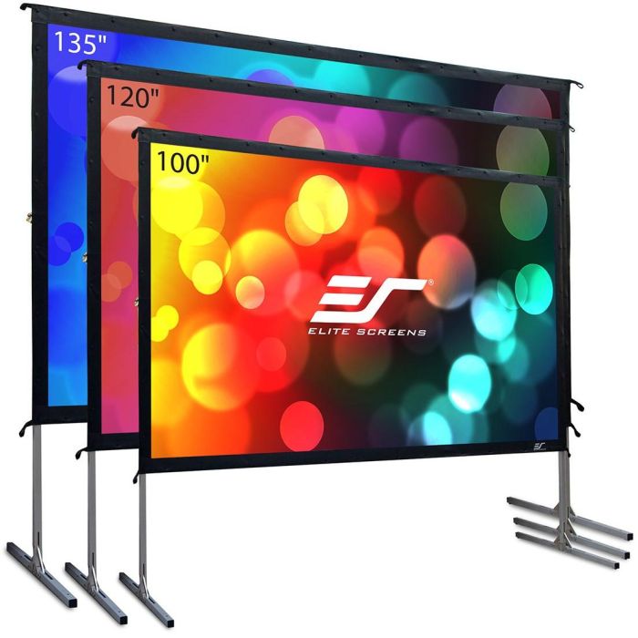 Elite Screens Yard Master 2 - Écran de projection pliable extérieur 16:9 - 4,57 m (180") - 3,99 x 2,24 m - Argent et blanc