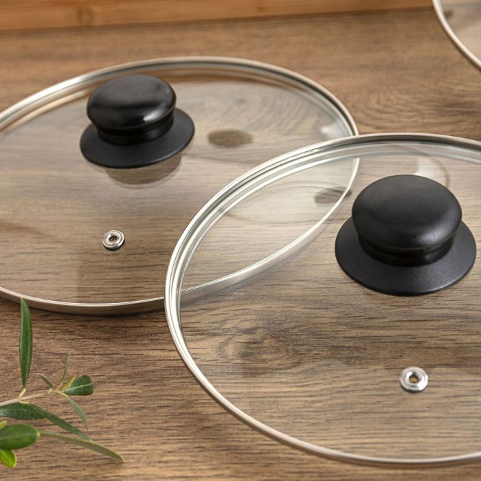 Couvercle pour marmite Quid Renova Transparent verre Ø 32 cm (6 Unités)