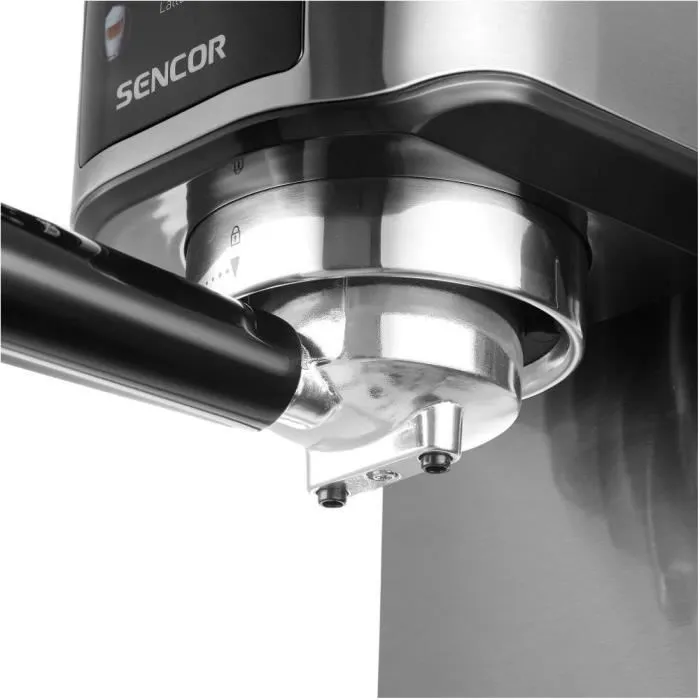 Sencor SES 4910SS Machine à expresso semi-automatique 20 bars avec panneau One Touch, réservoir 1L et pré-infusion, pour espresso, latte, cappuccino