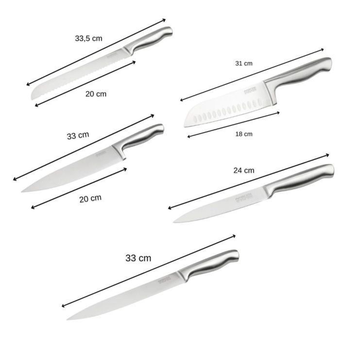Ensemble de Couteaux Nirosta Acier Acier inoxydable 4 Ensemble de Couteaux Nirosta Acier Acier inoxydable 4