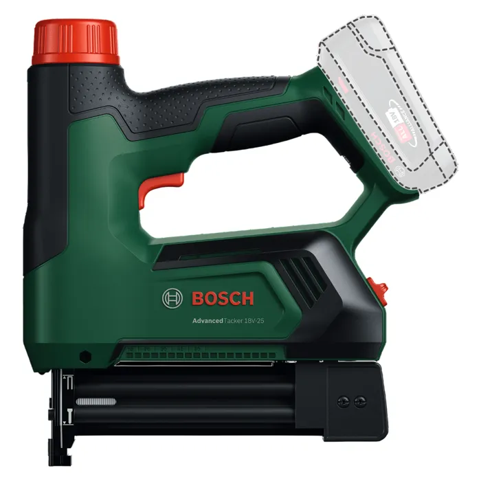 Bosch AdvancedTacker 18V-25 - Agrafeuse et cloueuse sans fil 2 en 1, 18 V, 30 coups/min, système POWER FOR ALL - Sans batterie ni chargeur