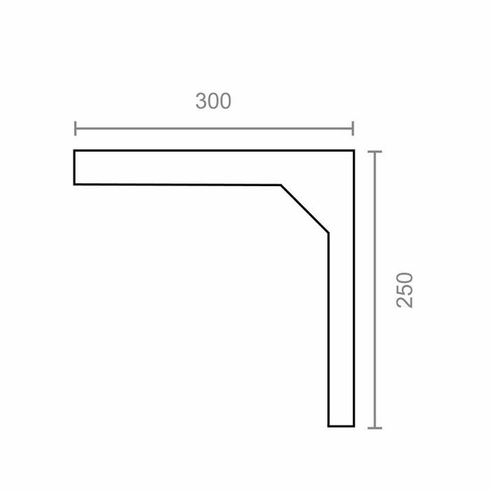 Equerre Micel super plm03 Blanc 30 x 25 cm 1 Equerre Micel super plm03 Blanc 30 x 25 cm 1