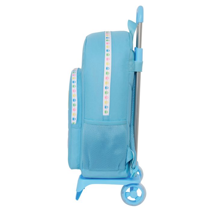 Cartable à roulettes Benetton Spring Bleu ciel 30 x 46 x 14 cm 2 Cartable à roulettes Benetton Spring Bleu ciel 30 x 46 x 14 cm 2