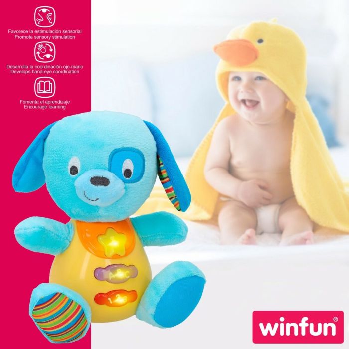Peluche sonore Winfun Chien 15,5 x 16,5 x 11,5 cm (6 Unités) 2