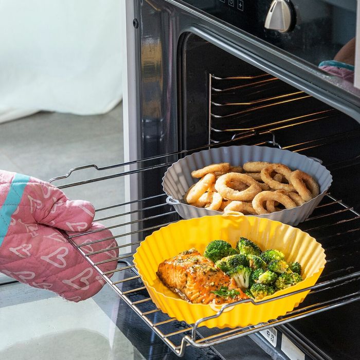Pack Paniers en Silicone avec Pinceau pour Friteuses à Air et Friteuse à Air avec Gril, Accessoires et Livre de Recettes InnovaG 10 Pack Paniers en Silicone avec Pinceau pour Friteuses à Air et Friteuse à Air avec Gril, Accessoires et Livre de Recettes InnovaG 10