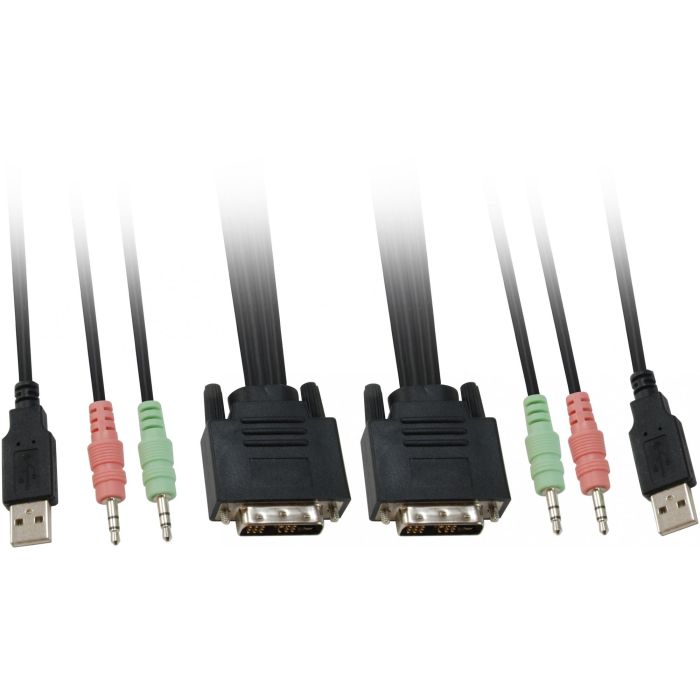 KVM Switch 2x DVI/USB KVM-0260 V2 mit Audio 1