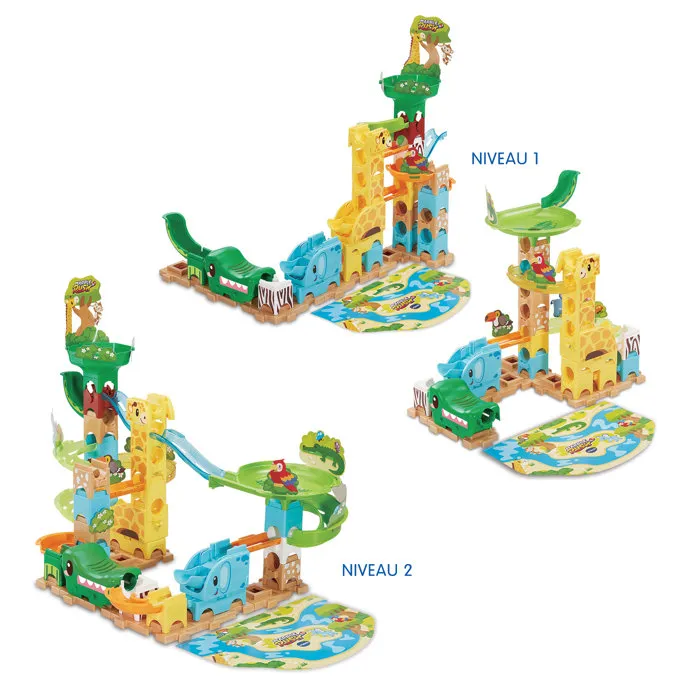 VTech Marble Rush Junior Animal Set J100 - Circuit de billes avec 3 animaux à construire - Multicolore - Pour enfants 3 ans et plus - Version française VTech Marble Rush Junior Animal Set J100 - Circuit de billes avec 3 animaux à construire - Multicolore - Pour enfants 3 ans et plus - Version française