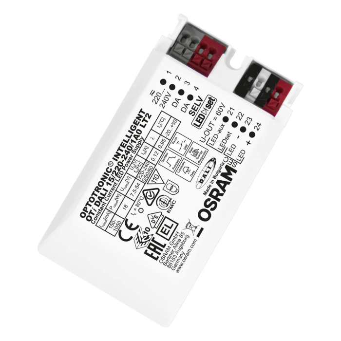 Osram Driver LED OTI DALI 15/220-240/1A0 LT2 pour systèmes d'éclairage de secours et luminaires LED 0