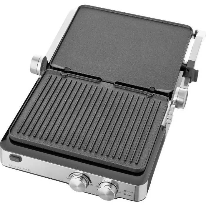 Sencor SBG 4010SS - Grill électrique de 2000 W avec plaques antiadhésives amovibles, thermostat réglable, minuterie et design CoolTouch Sencor SBG 4010SS - Grill électrique de 2000 W avec plaques antiadhésives amovibles, thermostat réglable, minuterie et design CoolTouch