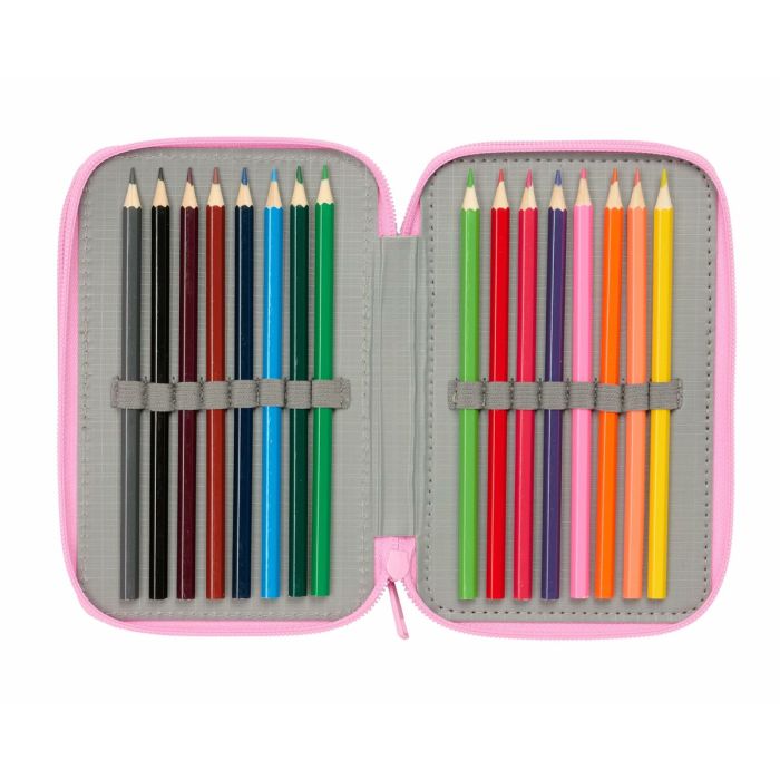 Pochette à crayons triple Frozen Bleu 12,5 x 19,5 x 5,5 cm 37 Pièces 7