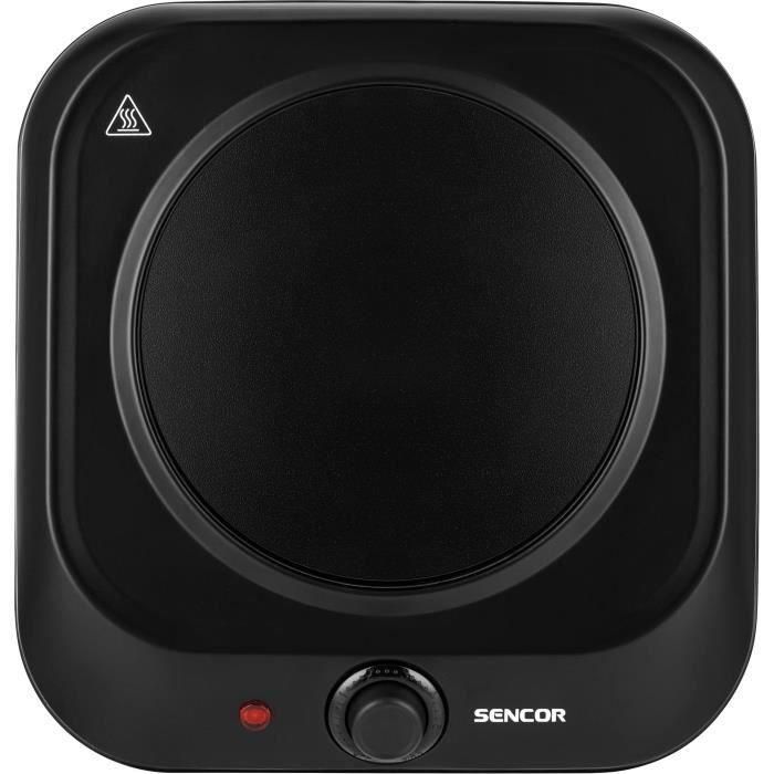 SENCOR Plaque de cuisson infrarouge SCP 1763BK, 1200 W, 1 foyer en céramique 19 cm, Noir - Pour cuisson rapide, friture et rôtissage