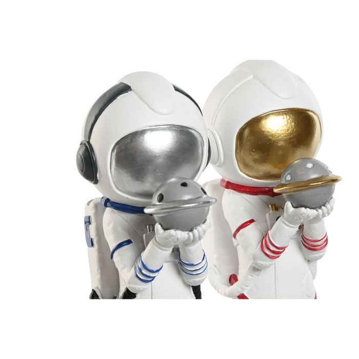 Figurine Décorative Home ESPRIT Bleu Blanc Rouge Doré Femme Astronaute 11 x 7 x 25 cm (2 Unités) 2