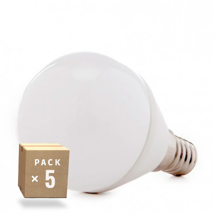 Pack 5 Ampoules LED E14 7W 500Lm 6000K 40.000H [HO-C37-E14-7W-RC-CW-PK5-AP] 0