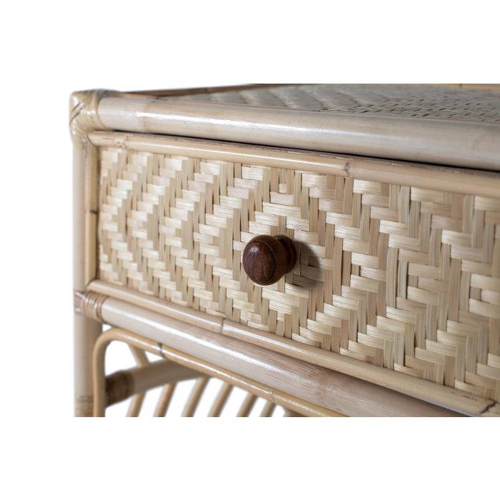 GINER Y COLOMER Table de chevet en rotin naturel - 50 cm de long, 40 cm de large, 60 cm de haut - Meuble artisanal sans montage 3 GINER Y COLOMER Table de chevet en rotin naturel - 50 cm de long, 40 cm de large, 60 cm de haut - Meuble artisanal sans montage 3