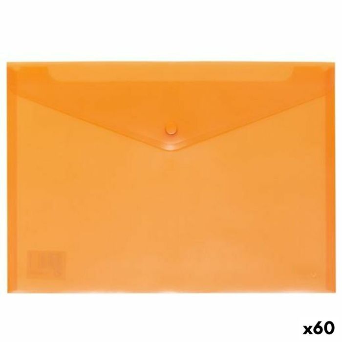 Porte-documents avec Rabat Grafoplas Orange A4 polypropylène (60 Unités)