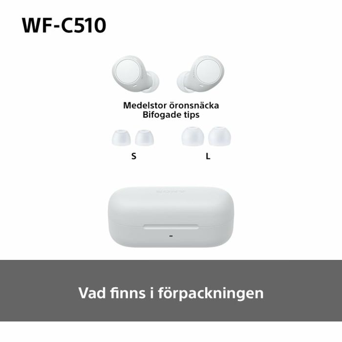 Oreillette Bluetooth Sony WF-C510 Blanc 39 Oreillette Bluetooth Sony WF-C510 Blanc 39