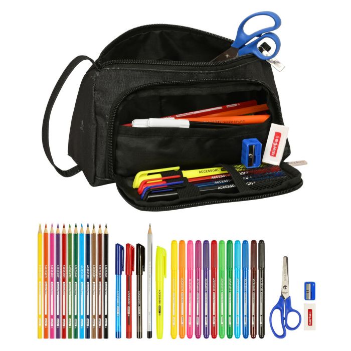 Trousse Scolaire avec Accessoires Safta California Noir 20 x 11 x 8.5 cm (32 Pièces) 2