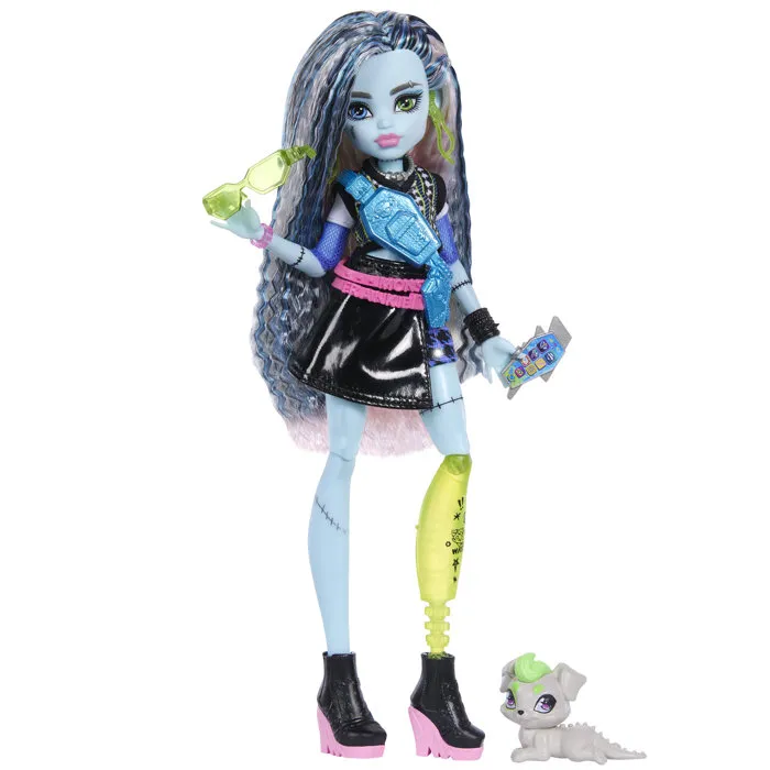 Monster High - Frankie - Poupée avec 7 Accessoires, Animal et Tenue Preppy - Réf. JHK31 Monster High - Frankie - Poupée avec 7 Accessoires, Animal et Tenue Preppy - Réf. JHK31
