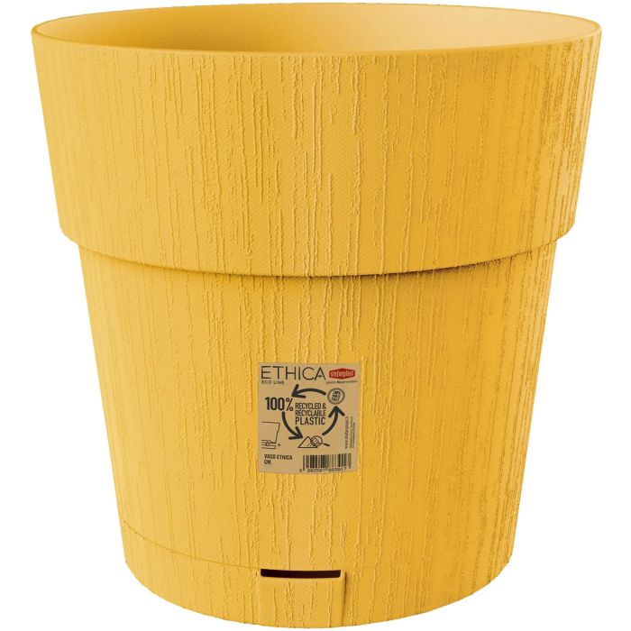 Stefanplast Pot de fleur Ethica 2 L 40 x 39 cm avec réserve d'eau couleur moutarde Stefanplast Pot de fleur Ethica 2 L 40 x 39 cm avec réserve d'eau couleur moutarde