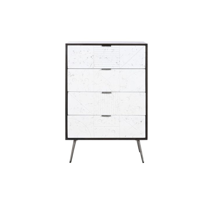 Caisson à Tiroirs DKD Home Decor 70 x 40 x 105 cm Blanc Brun foncé Bois de manguier 5 Caisson à Tiroirs DKD Home Decor 70 x 40 x 105 cm Blanc Brun foncé Bois de manguier 5