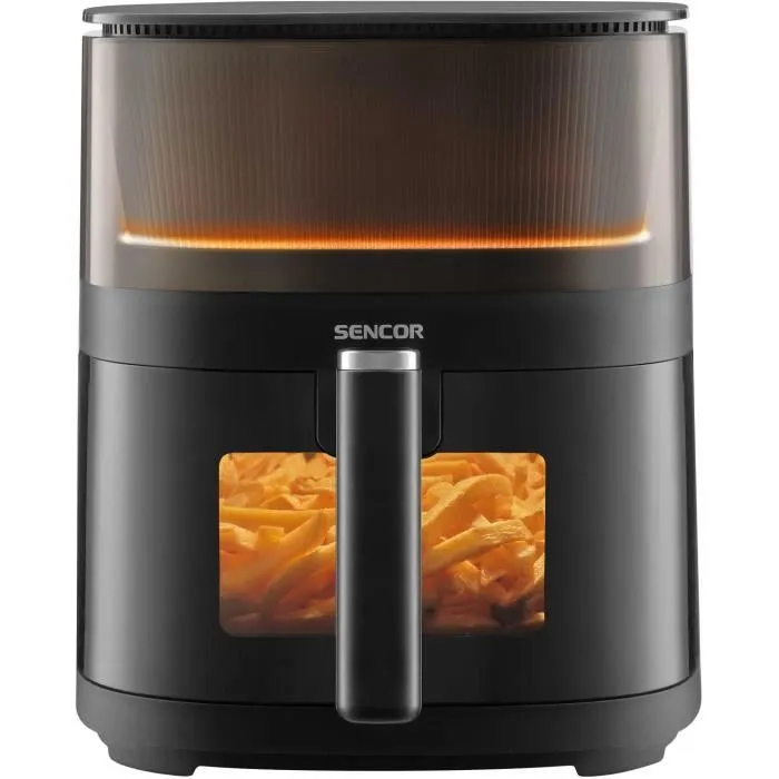 Sencor Friteuse à Air Chaud SFR 5050BK - 5 L, 10 Programmes, 1500 W, Noir - Système de Friture sans Huile, Affichage LED, Minuterie 60 min