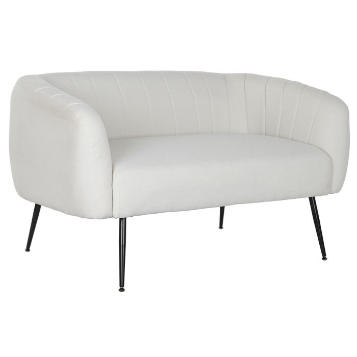 Canapé DKD Home Decor Noir Greige Mousse Bois Métal Velours Scandi 129 x 75 x 73 cm 0 Canapé DKD Home Decor Noir Greige Mousse Bois Métal Velours Scandi 129 x 75 x 73 cm 0
