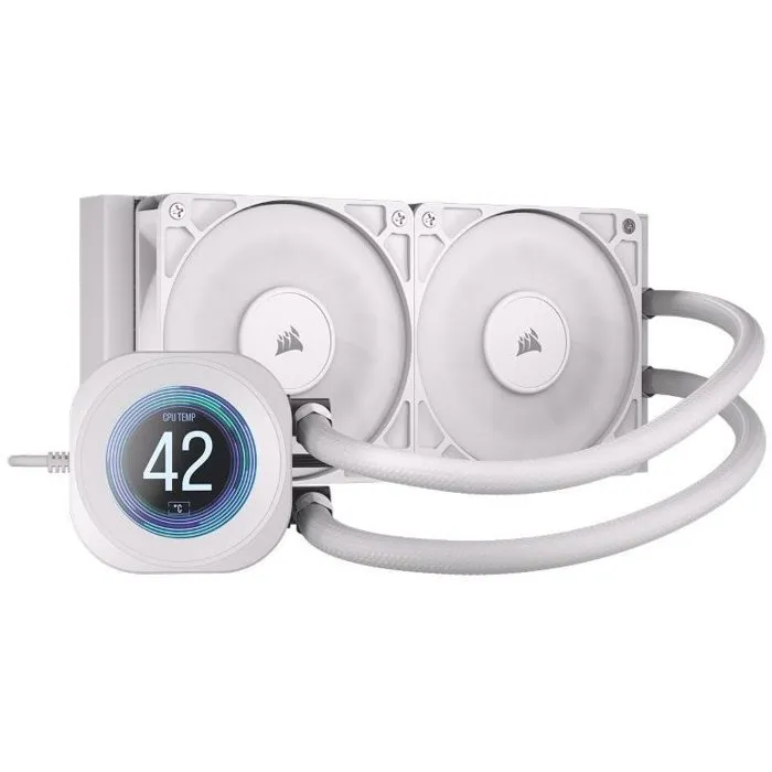 Corsair Watercooling Nautilus 240 RS LCD - Blanc - Refroidissement liquide pour PC Corsair Watercooling Nautilus 240 RS LCD - Blanc - Refroidissement liquide pour PC