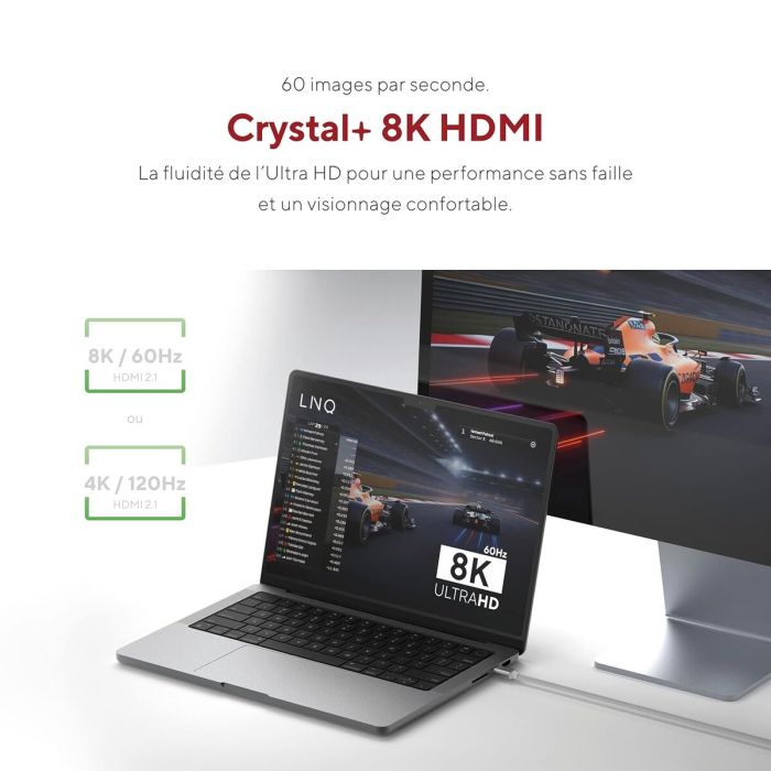 Câble USB Linq Byelements LQCCH200 Gris 2 m 5 Câble USB Linq Byelements LQCCH200 Gris 2 m 5