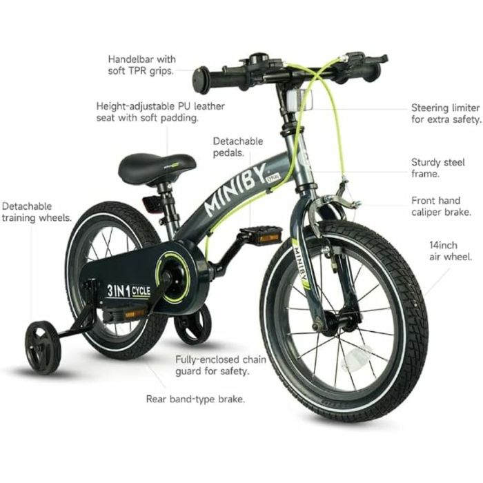 Vélo pour Enfants Ociotrends Gris 1 Vélo pour Enfants Ociotrends Gris 1