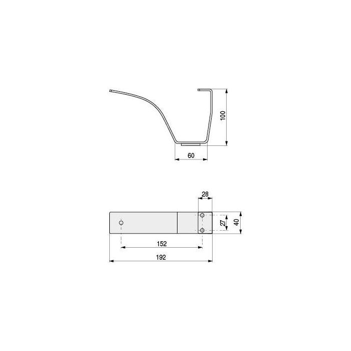 Pata Metálica Modelo Visto H100 Acabado Cromo Q&Q 2