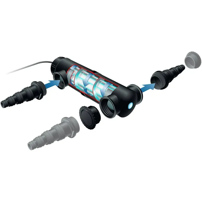 Ubbink AlgClear 20000 - Stérilisateur UV-C 18W pour bassin à poissons jusqu'à 10 m³ - Anti-algues vertes et bactéries - Raccords 1½ pouces