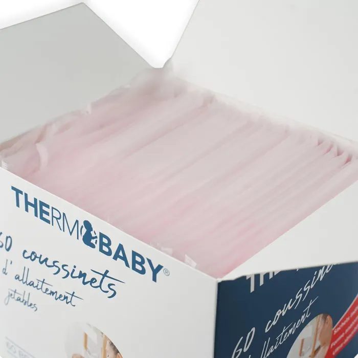 Thermobaby - Boîte de 60 coussinets d'allaitement jetables ultra-absorbants et anatomiques Thermobaby - Boîte de 60 coussinets d'allaitement jetables ultra-absorbants et anatomiques