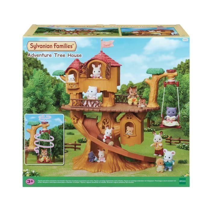 SYLVANIAN FAMILIES - Cabane dans les arbres - Vacances - Balançoire et toboggan pour bébés 1