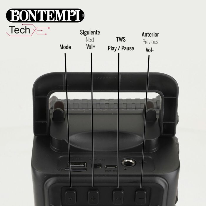 Enceinte avec Microphone Karaoké Bontempi 12 Unités 1 Enceinte avec Microphone Karaoké Bontempi 12 Unités 1
