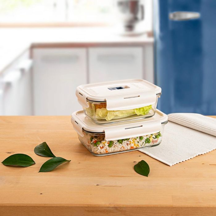 Recipiente Rectangular Hermético Vidrio Baltic Luminarc 19x13x7,3 cm-122 cL 1